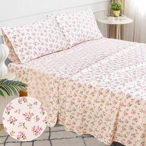 lot 11183 image: Sleepdown Cotton Bed Sheet Set - Sweet Ditsy Floral, Twin - Retail $32