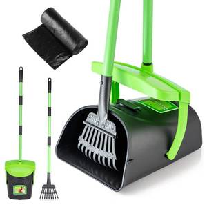 lot 11187 image: MXF Pooper Scooper Swivel Bin and Rake Kit with 20 Waste Bags, 36.6 Long Handle Adjustable Portable Non-Breakable Dog Pooper Scooper for Large Medium Small Dogs, Poop Scooper for Lawn Yard Dog Kennel - Retail $30in