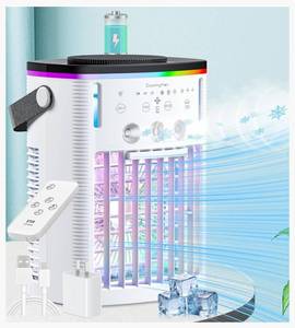 lot 11195 image: Battery Powered Air Conditioner 6000mAh,Rechargeable Small Air Conditioner for Room,Personal Air Cooler with Mist,Timer,Light,Portable Mini AC Unit Cooling Fan for Camping,Tent,Car,Desktop,Bedroom - Retail $6,196