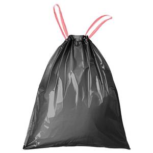 lot 12347 image: WAIKAS Trash Bags 13 Gallon Drawstring, Pack of 28 Garbage Bag for Kitchen and Home, 63x70cm Size, 12gpcs, Unscented, Black - Retail $7