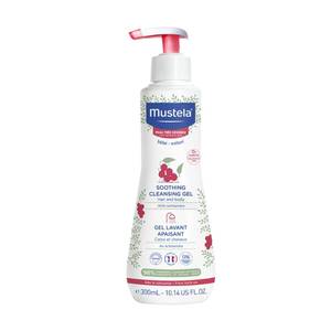 lot 12351 image: Mustela Baby Soothing Cleansing Gel - Fragrance-Free Hair and Body Wash for Very Sensitive Skin - with Natural Avocado Perseose and Schizandra Berry - 10.14 fl. oz. - Retail $15
