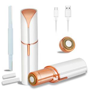 lot 12365 image: Yunmiss Facial Hair Removal for Women MenElectric Painless Hair Removal Device Included 2 x Replacement HeadsUSB Rechargeable Lady Womens Face Shaver for LipChinArms Easy to Carry (White) - Retail $8