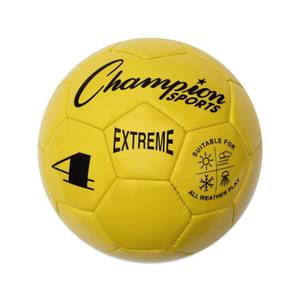 lot 18173 image: Champion Sports Extreme Series Soccer Ball, Size 4 - Youth League, All Weather, Soft Touch, Maximum Air Retention - Kick Balls for Kids 8-12 - Competitive and Recreational Futbol Games, Yellow - Retail $20