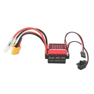 lot 18180 image: Brushed ESC 60A Brushed ESC XT60 Plug 6V 2A BEC Output 110 RC Car Brushed Electric Speed Controller for HSP for Redcat - Retail $16