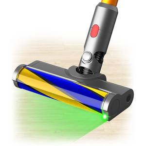 lot 18190 image: Vacuum Attachments with Dust Detect Green Light for Dyson V7 V8 V10 V11 V15 Cordless Cleaners, Hard Floor Soft Roller Brush Head Motorhead Replacement Accessories Parts - Retail $34