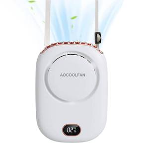 lot 18191 image: AOCOOLFAN Portable Neck Fan, Mini Small Personal Handheld Fan USB Rechargeable 3 Speed for Girls Boys Woman Eyelash Travel Home Office Outdoor (White) - Retail $13