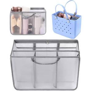 lot 18214 image: OUTXE Beach Bag Organizer Compatible with X Large Bogg Bag Accessories Inserts, Lightweight Mesh Insert Divider Pouch for Original XL Bogg Bags, Beach Tote Bags Insert for Organizing - Retail $16