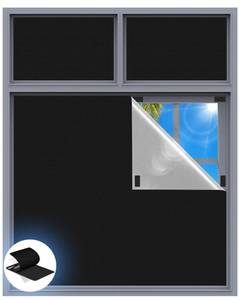 lot 18234 image: Blackout Curtains for Bedroom, 39 x 58in Portable Black Out Blinds with 20 Sets Hook and Loop Strips for 100percent Blackout Window Film, Temporary Black-out Shades for Windows Cover Nursery Travel RV- Blacks - Retail $15in