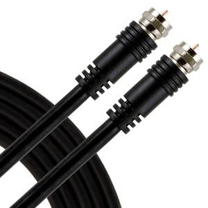 lot 18238 image: UltraPro RG6 Coaxial Cable 3ft. Black, F-Type Connectors, Double Shielded Coax, Input Output, Ideal for TV Antenna, Satellite, DVR VCR, Cable Box, Home Theater, 52162 - Retail $5