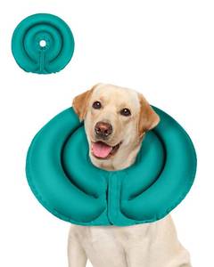 lot 18241 image: MIDOG Dog Cone Collar for Large Medium Dogs, Soft Inflatable Dog Cone Alternative After Surgery, Adjustable Protective Recovery Cone - Patented Alternative E Collar Does Not Block Vision (Blue,XL) - Retail $27
