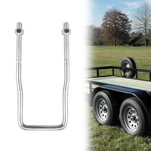 lot 18249 image: VONLX U-Bolt Spare Tire Carrier Holder Bracket for Trailer Side Mount 4 or 5 Lug Zinc Plated Fit for Ski Boat, Fishing Boat or Sailboat Trailer - Retail $7