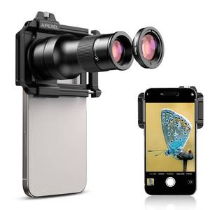 lot 18259 image: Evil eye 2 in 1 Phone Camera Lens Kit, 6X Telephoto Lens and 150mm Macro Lens with Universal Lens Clip, Phone Lens Attachment for iPhone and Andriod - Retail $60