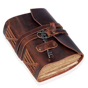 lot 18275 image: cuero Leather Journal for Women Men, Deckle Edge Paper Leather Notebook of 180 GSM, Book of Shadows Journal Blank, Leather Bound Journal diary (Brown) - Retail $17