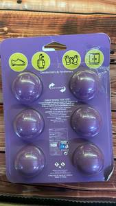 lot 18282 image: Knixmax Lavender Sneaker Deodorizer Balls - Set of 6 - Retail $8