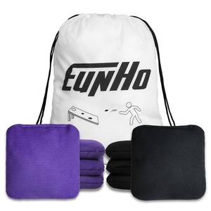 lot 18286 image: EunHo Cornhole Bags Set of 8 Regulation Size and Weight Corn Hole Bean Bags Official Professional All Weather for Tossing Game with Carry Case - Retail $24