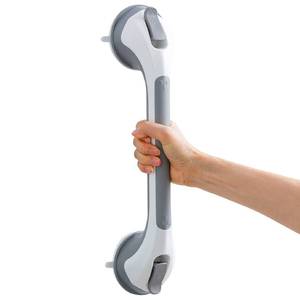 lot 19284 image: TAILI Shower Grab Bar 16 Inch Suction Cup Grab Bars for Bathroom, Removable Shower Safety Handle Heavy Duty Bathtub Grip for Seniors and Elderly, Strong Handrails No Drilling Waterproof, Grey - Retail $30