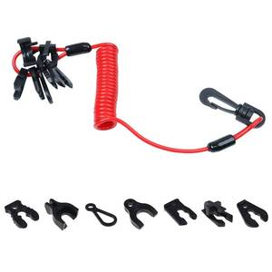 lot 20309 image: Universal Boat Kill Switch Keys Lanyard, Outboard Jet Ski Cord Tether Siut for Mercury, Yamaha, Honda, Tohatsu, Johnson, Evinrude, Suzuki - Retail $9