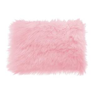 lot 20334 image: NINGDAN 14x10 inches 1pcs Rectangle Faux Fur Plush Cushion, Area Rugs Fluffy Carpet Mini Small Size Fit,for Tabletop Photography,Home Decor,Product Display,Locker Accessories for Girls (Pink) - Retail $9