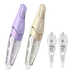 lot 20345 image: KILINEO Refillable Retractable Correction Tape, Pen Shaped Smooth Pull Japanese Aesthetic Cute Correction Tape for Office Supplies, 4 PCS (ZH-87) - Retail $13