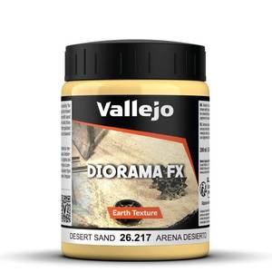 lot 16137 image: Vallejo - Diorama FX Earth Textures  Desert Sand 200 ml (6.76 fl.oz.)  Premium Acrylic Color For Modelers and Miniature Enthusiasts - Retail $12