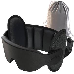 lot 16159 image: SARISUN Upgraded Travel Pillow, U-Shaped Airplane Head Strap for All Heights, 360° Support, 3D Sleep Mask, 100percent Light Blocking, Long Flights Essentials Headrest, Stop Bobblehead, Black - Retail $25