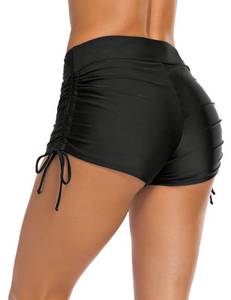 lot 16177 image: Bonneuitbebe Womens Swimsuit Shorts Tummy Control Swim Shorts Black Bathing Suit Boyshorts Swimwear Bottoms M - Retail $15