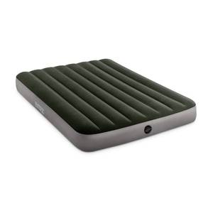 lot 17706 image: Intex 64778E Dura-Beam Standard Prestige Air Mattress Fiber-Tech � Full Size � Hand-Held Battery Pump � 10in Bed Height � 600lb Weight Capacity - Retail $27