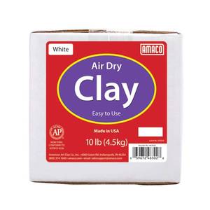 lot 17713 image: AMACO 4630-2B Air Dry Modeling Clay, 10-Pound, White - Retail $27