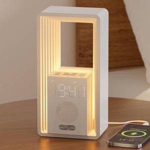 lot 18167 image: Sunrise Alarm Clock - Dual Alarm Sound Machine with Wake-Up Light, USB Charger, 9 Sleep Sounds, Night Light, Dimmable Display and Auto Timer � Ideal for Light Sleepers, Kids, Bedroom, Travel - Retail $42