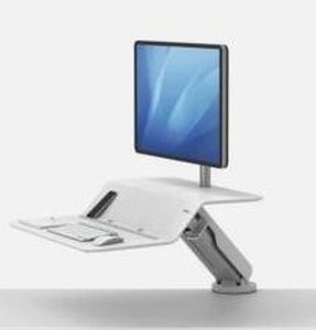 lot 30330 image: Fellowes Lotus RT1 Sit-Stand Workstation, White