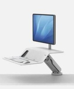 lot 30331 image: Fellowes Lotus RT1 Sit-Stand Workstation, White