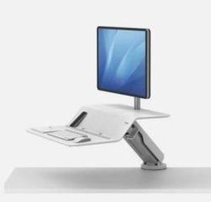 lot 30332 image: Fellowes Lotus RT1 Sit-Stand Workstation, White