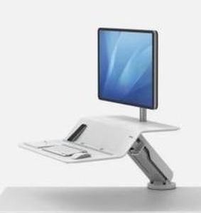 lot 30333 image: Fellowes Lotus RT1 Sit-Stand Workstation, White