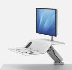 lot 30334 image: Fellowes Lotus RT1 Sit-Stand Workstation, White