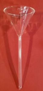 lot 31355 image: Pyrex Corning 6140-65 Long Stem Glass Funnel, 12 Pack