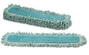 lot 31398 image: Rubbermaid Q426 24 Inch Dust Pad With Fringe, 6 Pack