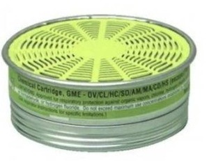 lot 31399 image: MSA 492790 Comfo GME Multigas Respriator Cartridges, 10 Pack