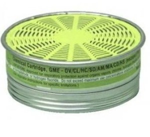 lot 31403 image: MSA 492790 Comfo GME Multigas Respriator Cartridges, 10 Pack