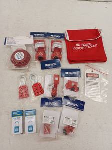 lot 31410 image: BRADY 121499 Lockout Kit And Pouch
