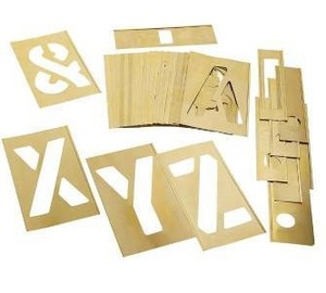 lot 31444 image: Brass Stencil Letters, Approximately 12 Tall Letters