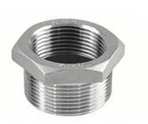 lot 32944 image: Hex Reducing Bushing, 316 Stainless Steel, 3x1 Inch