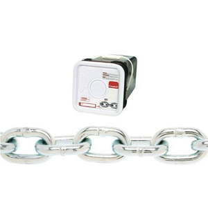 lot 33057 image: Campbell 14 in. Oval Link Carbon Steel Proof Coil Chain 14 in. D X 100 ft. L