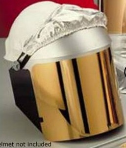 lot 33092 image: Oberon 3125B Polycarbonate Clear Gold FACE-FIT Heat Reflective Face Shield, 3 Pack