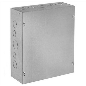 lot 33119 image: Hoffman ASE24X18X8 Pull Box, Screw Cover with Knockouts, Steel, 24.00 x 18.00 x 8.00, Gray