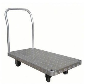 lot 33231 image: DAYTON Aluminum-Deck Platform Truck 2,400 lb Load Capacity, 60 in x 36 in x 12 in, Rubber, Solid, Model 13X477