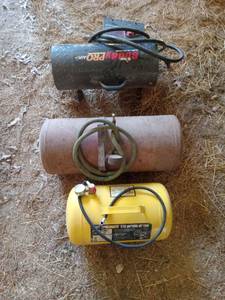 lot 56418 image: Portable Air tanks and Mr heater buddy pro