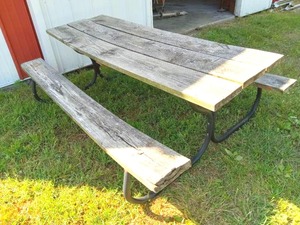 lot 56433 image: Vintage Outdoor Picnic Table