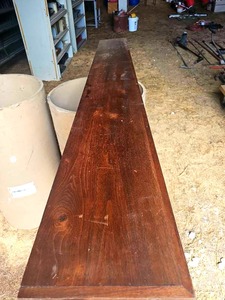 lot 56479 image: Vintage Solid Wood Mantle 65 x 9.5 x 3.5