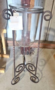 lot 56504 image: Wrought Iron Hurricane Candle Holder