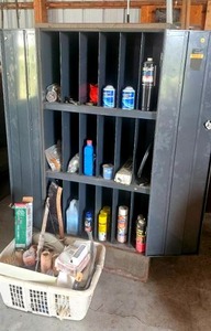 lot 56540 image: Industrial Storage Cabinet Set with Mail Sorter (29 x 5 x 15) and misc items